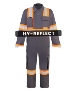 Lightweight cotton drill reflective coverall